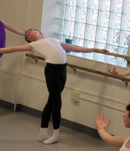David O'Matz, 15, warming up at the barre, Ballet Academy of Pittsburgh (Marcus Charleston, 90.5 WESA) 2016_resized